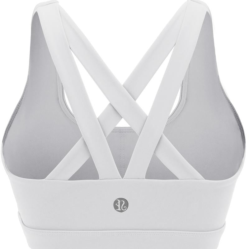RUNNING GIRL Sports Bra for Women Criss-Cross Back Padded Strappy Sports Bras High Support Gym Bra with Removable Cups Underwear Bra