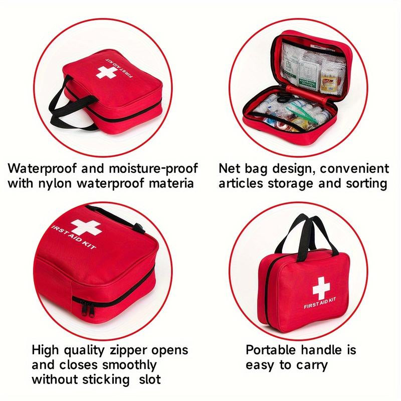 【Local Seller Promise Won'T Raise Price】110 Pcs/184 Pcs First Aid Kit Multi-Purpose Portable Emergency Home Supplies Bag for Outdoor Hiking, Camping, and More