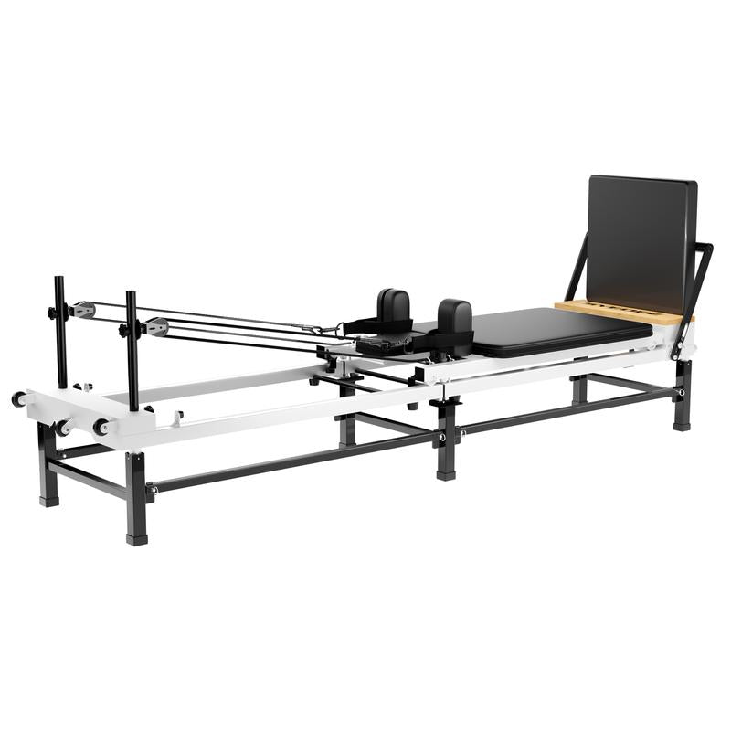 Foldable Pilates Reformer Machine for Home Gym | 400LB Capacity & Adjustable Resistance (Springs + Cords) | Professional Equipment with Jump Board