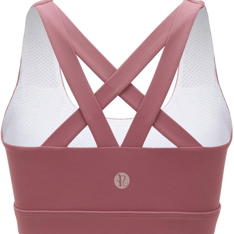 RUNNING GIRL Sports Bra for Women Criss-Cross Back Padded Strappy Sports Bras High Support Gym Bra with Removable Cups Underwear Bra