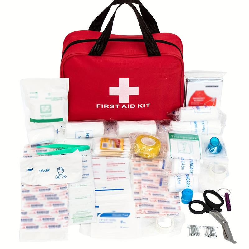【Local Seller Promise Won'T Raise Price】110 Pcs/184 Pcs First Aid Kit Multi-Purpose Portable Emergency Home Supplies Bag for Outdoor Hiking, Camping, and More