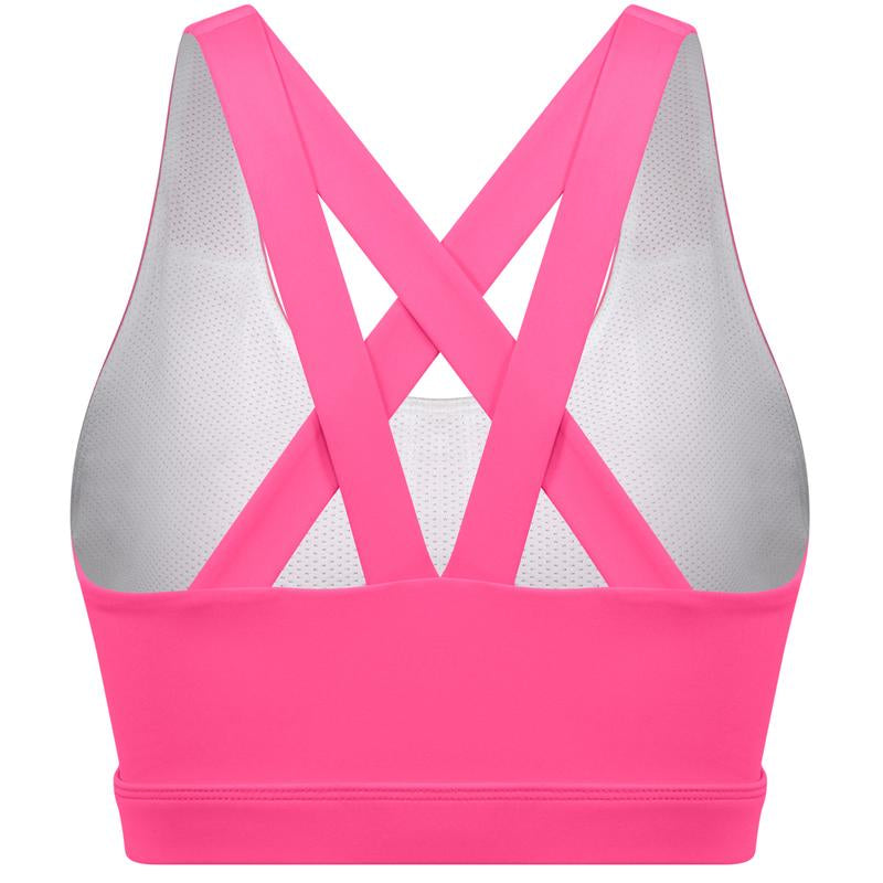 RUNNING GIRL Sports Bra for Women Criss-Cross Back Padded Strappy Sports Bras High Support Gym Bra with Removable Cups Underwear Bra