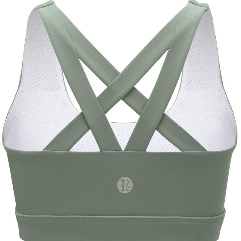 RUNNING GIRL Sports Bra for Women Criss-Cross Back Padded Strappy Sports Bras High Support Gym Bra with Removable Cups Underwear Bra