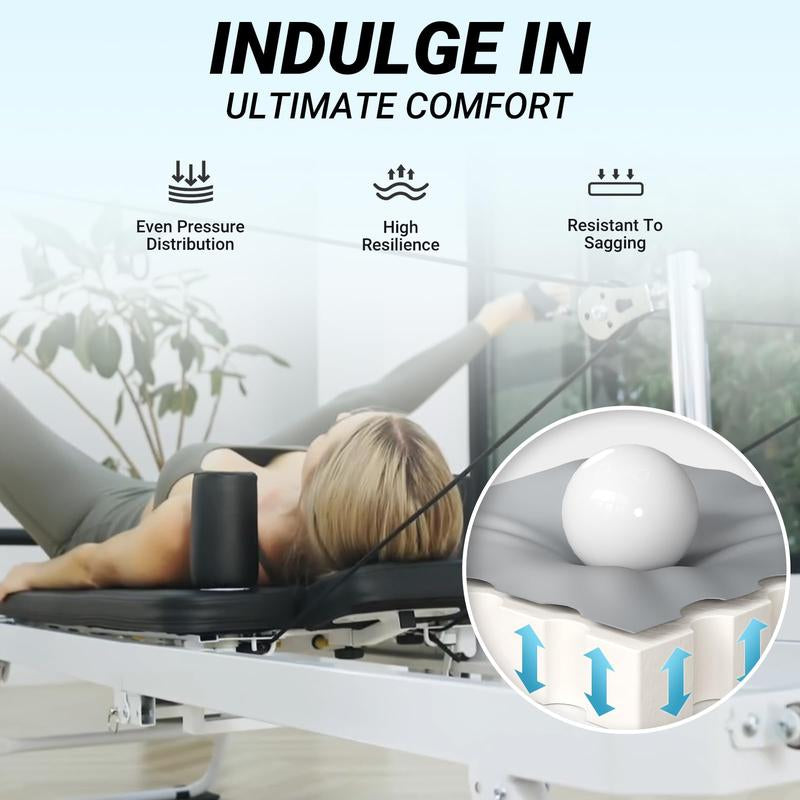 Foldable Pilates Reformer Machine for Home Gym | 400LB Capacity & Adjustable Resistance (Springs + Cords) | Professional Equipment with Jump Board