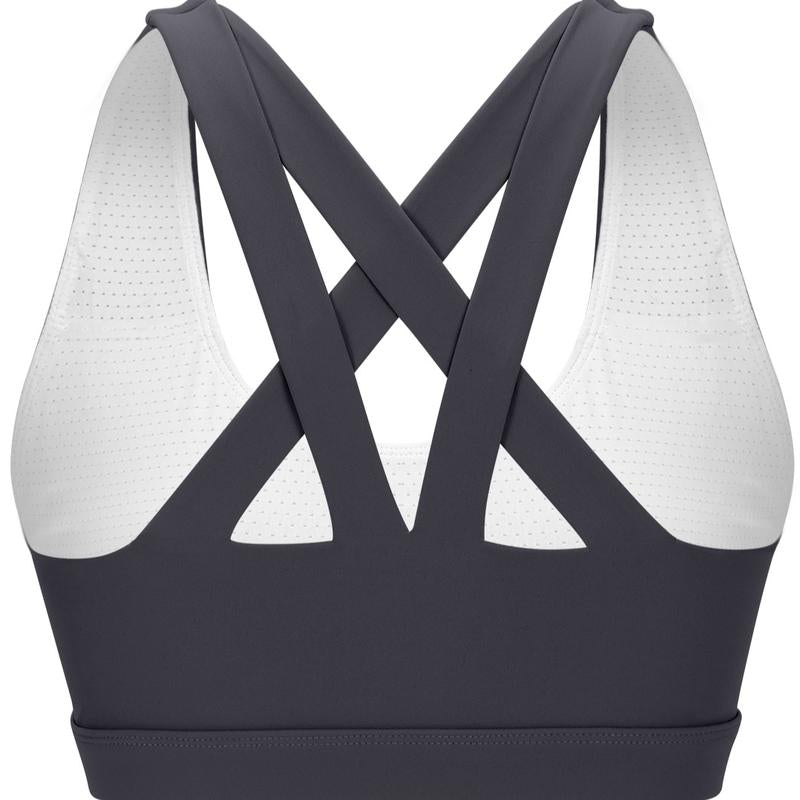 RUNNING GIRL Sports Bra for Women Criss-Cross Back Padded Strappy Sports Bras High Support Gym Bra with Removable Cups Underwear Bra