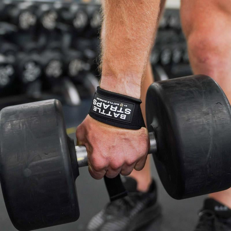 Battle Bunker Lifting Straps 18" Length, 2 Straps per Pack for Powerlifting, Bodybuilding, and Hybrid Fitness - Premium Padded Design