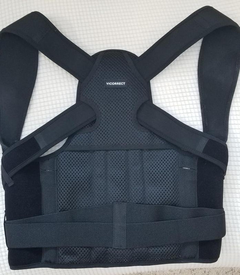 VICORRECT Adjustable Posture Corrector [Pro Series], Waist Shapewear with Adjustable Shoulder Strap and Back Support Plate