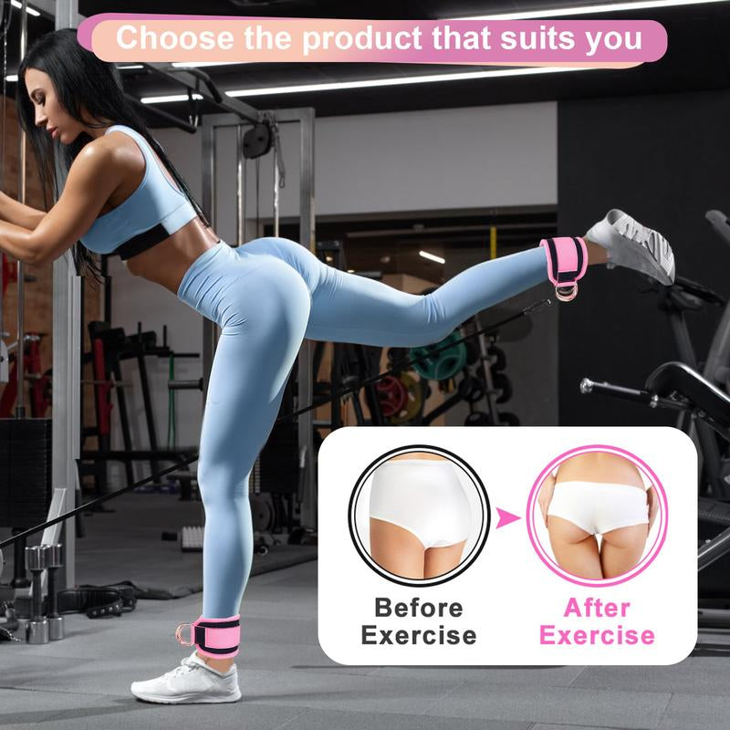 Ankle Resistance Bands, Ankle Bands for Working Out with Cuffs, Resistance Bands for Leg Butt Training Workout Equipment for Kickbacks Hip Gluteus Training Exercises, Ankle Straps with Exercise Bands Resistant Bands Fitness Ankle Resistance
