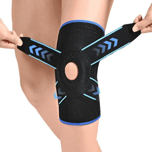 Enhanced Knee Support Capable of 60 Pounds Adjustable Knee Brace for Running, Gym & Daily Training，2 Built-In Metal Stabilizers Inside