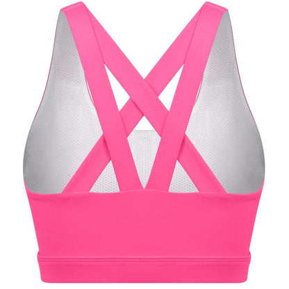RUNNING GIRL Sports Bra for Women Criss-Cross Back Padded Strappy Sports Bras High Support Gym Bra with Removable Cups Underwear Bra