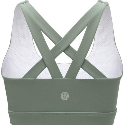RUNNING GIRL Sports Bra for Women Criss-Cross Back Padded Strappy Sports Bras High Support Gym Bra with Removable Cups Underwear Bra