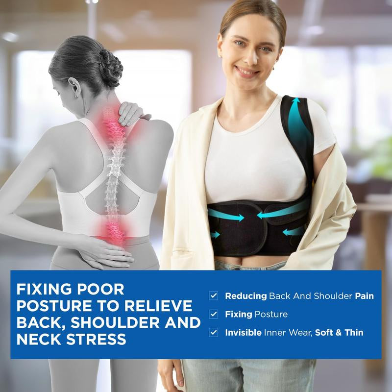 VICORRECT Adjustable Posture Corrector [Pro Series], Waist Shapewear with Adjustable Shoulder Strap and Back Support Plate