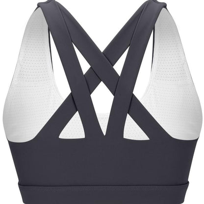 RUNNING GIRL Sports Bra for Women Criss-Cross Back Padded Strappy Sports Bras High Support Gym Bra with Removable Cups Underwear Bra